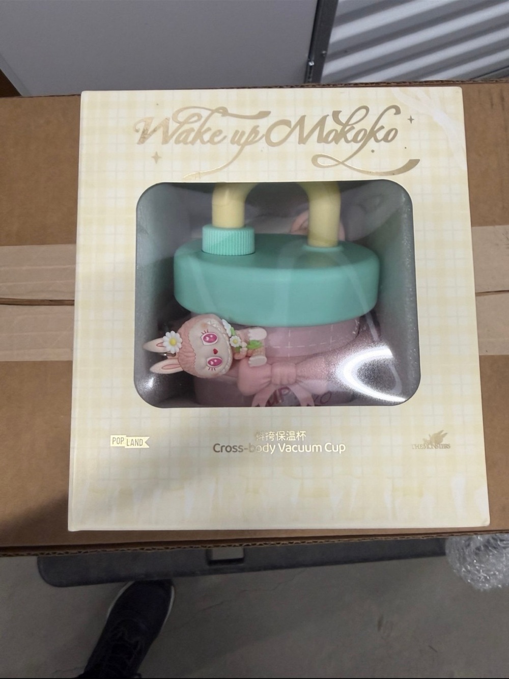 Wake up Mokoko Mint & Pink Cross-body Vacuum Cup
